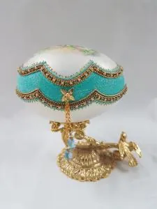 Aqua Rose Jewel Box, a decorated egg kit design