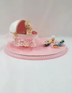Pink Baby Cradle, a decorated egg kit design