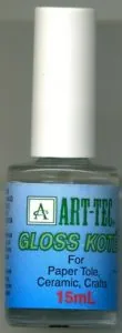 Art-Tec Gloss Kote 15ml, 15ml with Brush (ATGK15)