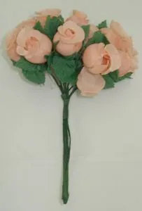 Artifical Flower Rosebud Peach (AF06)