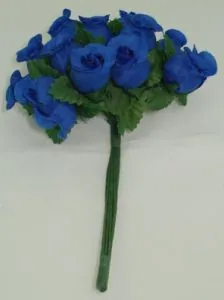 Artifical Flower Rosebud Royal Blue (AF09)