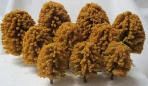 Artificial Early Autumn Trees, Approximately 25-50mm Wide (AT02)
