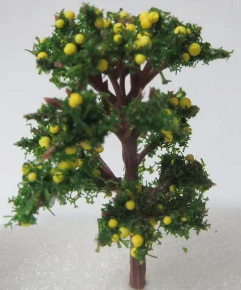 Artificial Tree with Yellow Flowers, Approximately 70mm High (AT06)