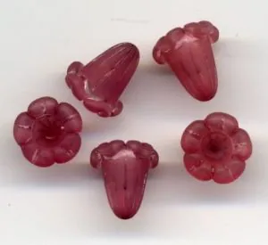 Beading Lucite Trumpet Flower Amy, 10mm x 11mm (LTF11297)