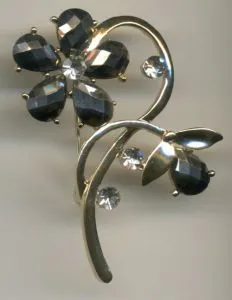 Brooch - Flower Large, 50mm Length (5cm Length) (JBR01)