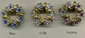 Brooch - Flower Scarf/Circle, 40mm Diameter (4.0cm Diameter) (JBR13)