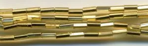 Bugle Bead S/L LT Gold 2 x 7mm, 2mm x 7mm Long (BB2001)