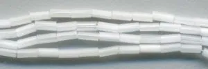 Bugle Bead Satin White 2 x 4mm, 2mm x 4mm Long (BB2004)
