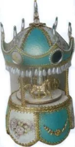 Carousel: decorated ostrich egg design