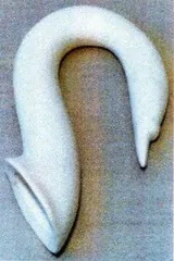 Ceramic Swan Neck - Emu/Ostrich, 80-90mm High (CHS3)