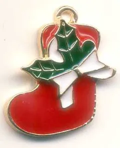 Charm Christmas Stocking, 20mm Wide x 25mm Height (2.0cm x 2.5cm) (JCHA20)