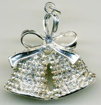 Charm Double Bells, 50mm Wide x 50mm Height (5cm x 5cm) (JCHA15)