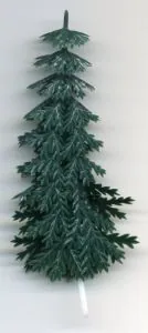 Christmas - 3" Plastic Tree, 85mm High (CT20)
