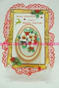 Christmas Card: decorated goose egg design