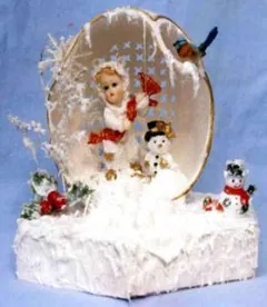 Christmas Snow Angel: decorated ostrich egg design