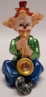Clown with Saxaphone, 50-60mm High x 30-40mm Wide (CLOWN2E)