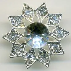 Cluster Rhinestone Button 22mm, 22mm Diameter (ECLU09)