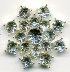 Cluster Rhinestone Flower Crystal 25mm, 25mm Diameter (ECLU07)