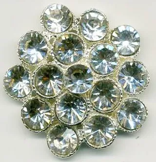 Cluster Rhinestone Pentagon 27mm, 27mm Diameter (ECLU02)