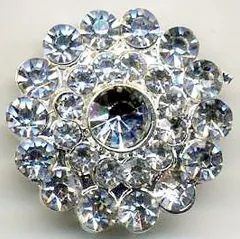 Cluster Rhinestone Round 20mm, 20mm Diameter (ECLU01)