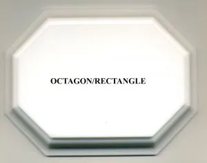 Corian Bases - Octagon/Rectangle, 75mm x 105mm ( 3" x 4 1/4") (CB08)