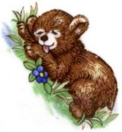 Decal - Animals Bear A, 30 mm long x 20 mm wide (DL137A)