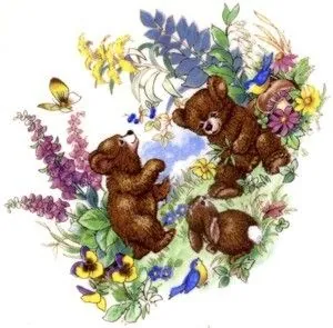Decal - Animals Bear B, 80 mm long x 70 mm wide (DL137B)