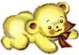 Decal - Baby Toy Bear A, 25mm long x 20 mm wide (DL129A)