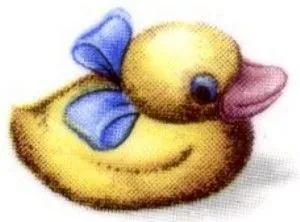 Decal - Baby Toy Duck D, 25mm long x 20mm wide (DL128D)