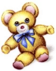 Decal - Baby Toy Teddy Bear C, 25mm long x 20mm wide (DL128C)