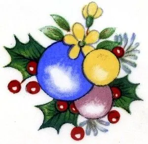 Decal - Christmas Baubles Large B (DL135B)