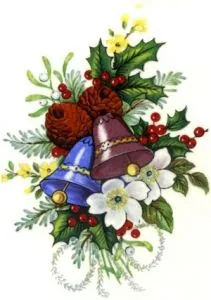 Decal - Christmas Bells, 75mm long x 55mm wide (DL130)