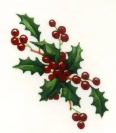 Decal - Christmas Holly Border, 40mm x 20mm (DL151)