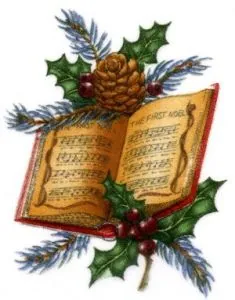 Decal - Christmas Hymn Book Large, 45mm long x 35mm wide (DL138)