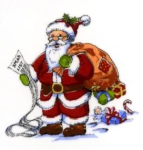 Decal - Christmas Santa & Sack C, 32mm x 34mm (DL146C)