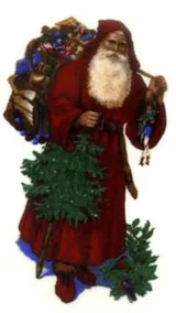 Decal - Christmas Santa & Toys, 50mm x 30mm (DL145)