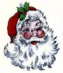 Decal - Christmas Santa Small, 25mm x 22mm (DL140)
