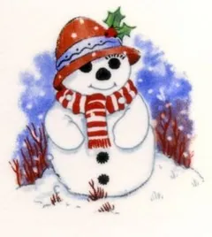 Decal - Christmas Snowman, 43mm x 40mm (DL152)