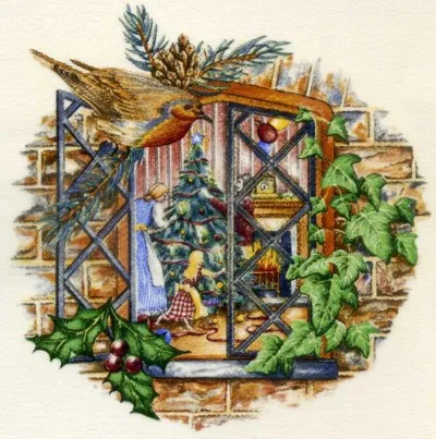 Decal - Christmas Wndow, 75mm Diameter (DL160)