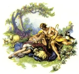 Decal - Courting Couple A (DL42A)