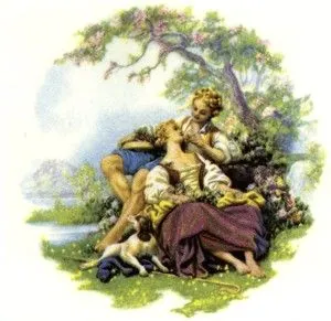 Decal - Courting Couple C (DL42C)