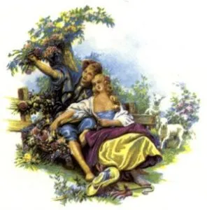 Decal - Courting Couple (DL42)