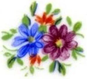 Decal - Flower Blue/Pink/Orange (DL111)