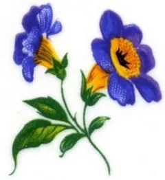 Decal - Flower Blue/Yellow (DL86)