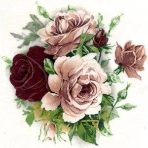 Decal - Flower Maroon/Pink C, 55mm Diameter (DL9C)