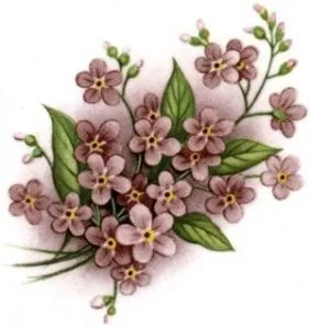 Decal - Flower Pink Large C, 60mm long x 40mm wide (DL29C)