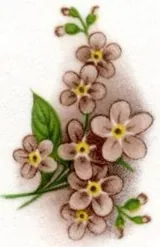 Decal - Flower Pink Medium B, 35mm long x 20mm wide (DL29B)