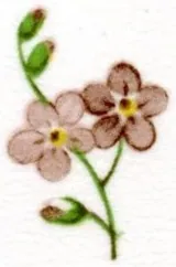 Decal - Flower Pink Small A, 25mm long x 20mm wide (DL29A)