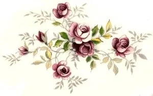 Decal - Flower Rose Pink, 70mm long x 45mm wide (DL73)