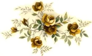 Decal - Flower Rose Yellow, 70mm long x 45mm wide (DL74)
